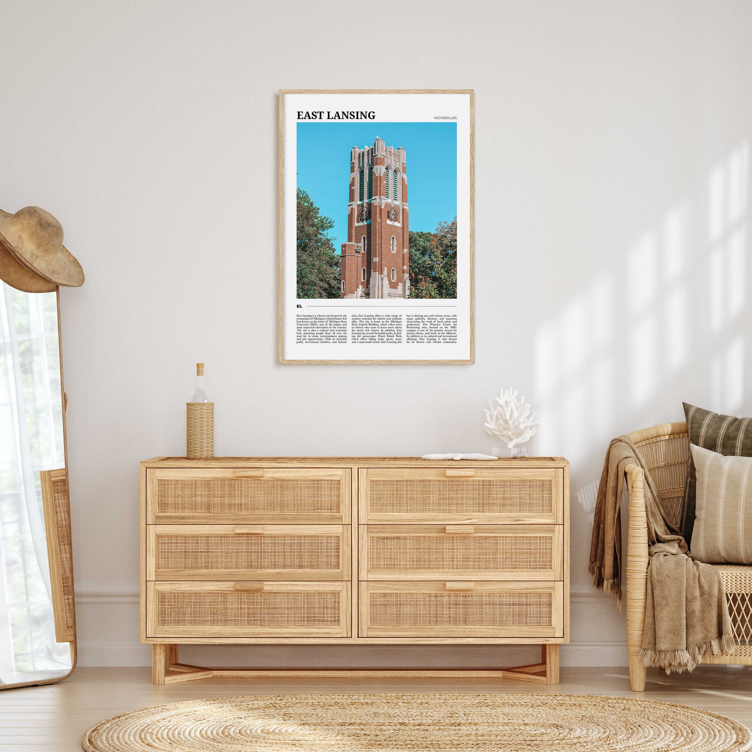 East Lansing Travel Color Poster