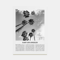 East Los Angeles Travel B&W Poster