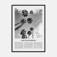 East Los Angeles Travel B&W Poster