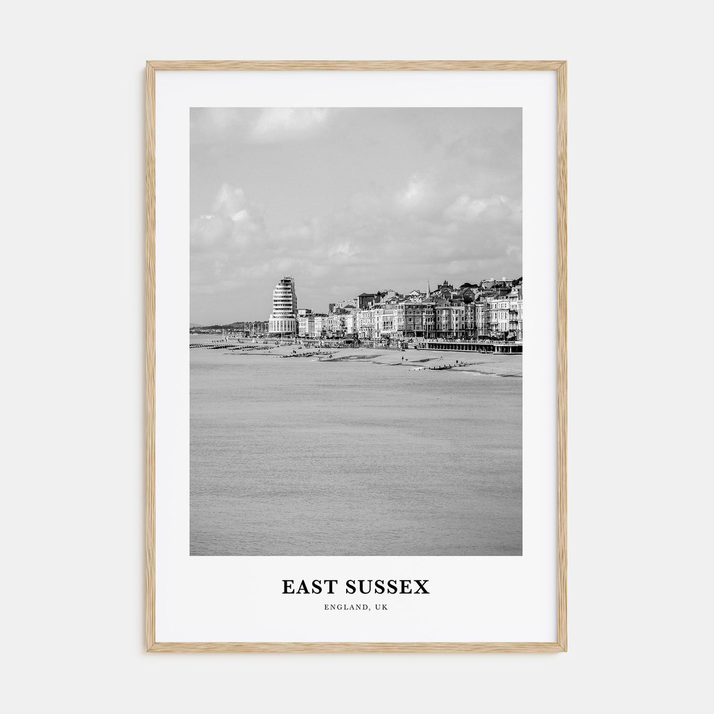 East Sussex Portrait B&W Poster