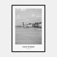 East Sussex Portrait B&W Poster