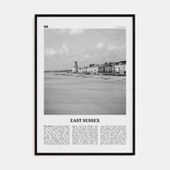 East Sussex Travel B&W Poster