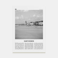 East Sussex Travel B&W Poster
