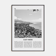 East Timor Travel B&W Poster