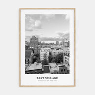 East Village, New York Portrait B&W Poster