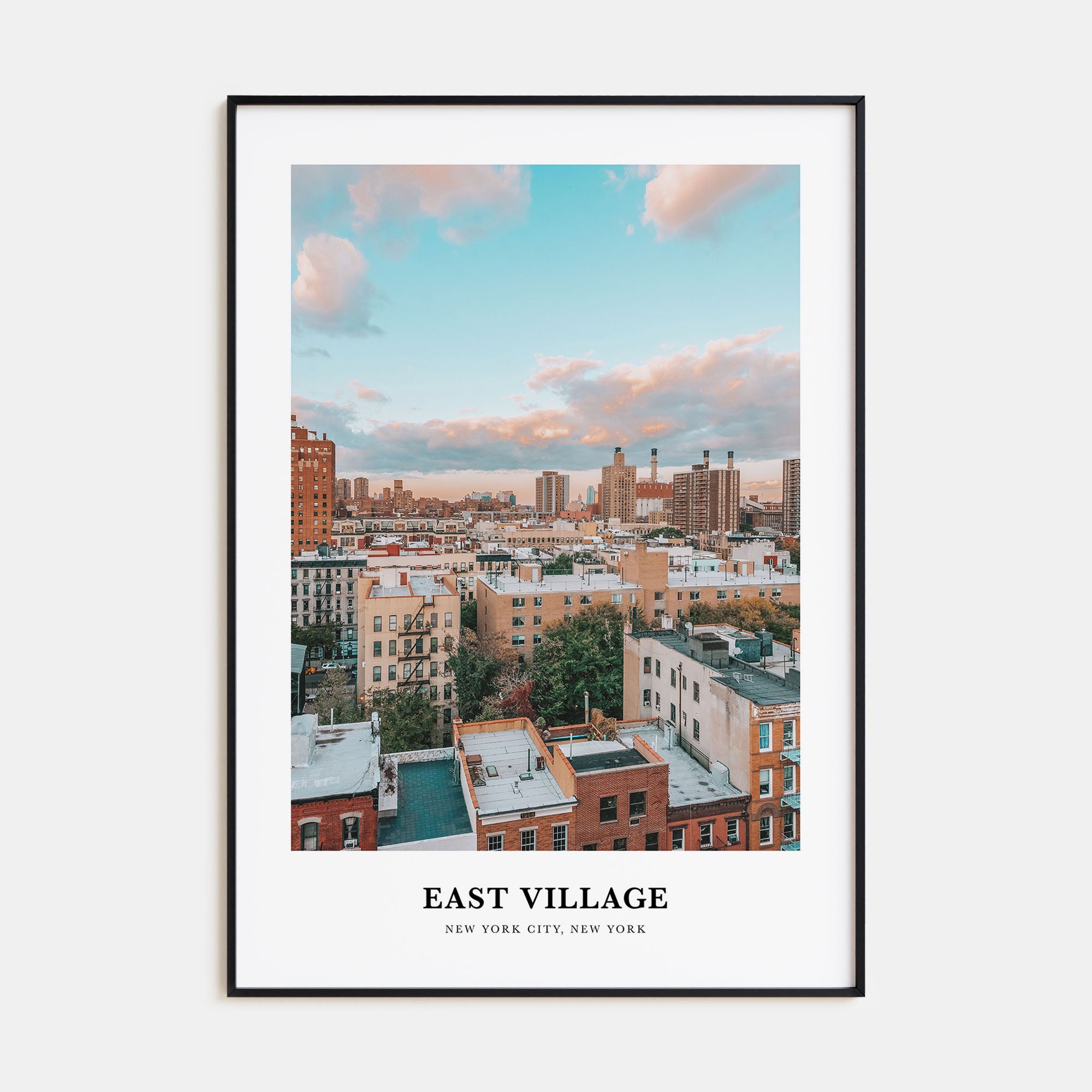 East Village, New York Portrait Color Poster