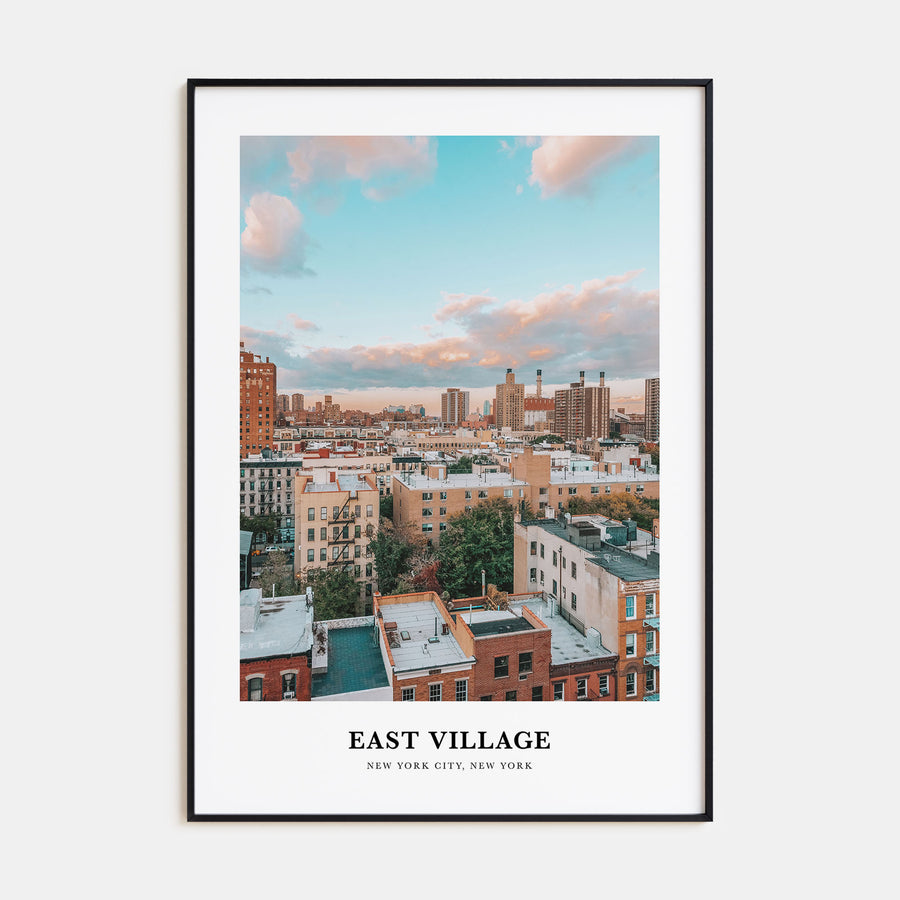 East Village, New York Portrait Color Poster