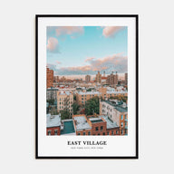 East Village, New York Portrait Color Poster
