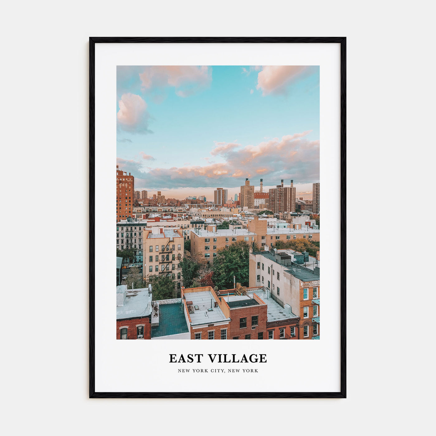 East Village, New York Portrait Color Poster