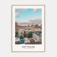 East Village, New York Portrait Color Poster