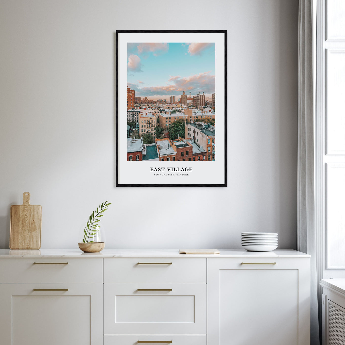 East Village, New York Portrait Color Poster