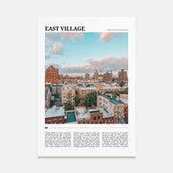 East Village, New York Travel Color Poster
