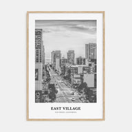 East Village, San Diego Portrait B&W Poster