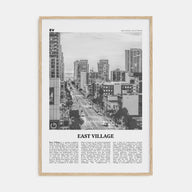 East Village, San Diego Travel B&W Poster