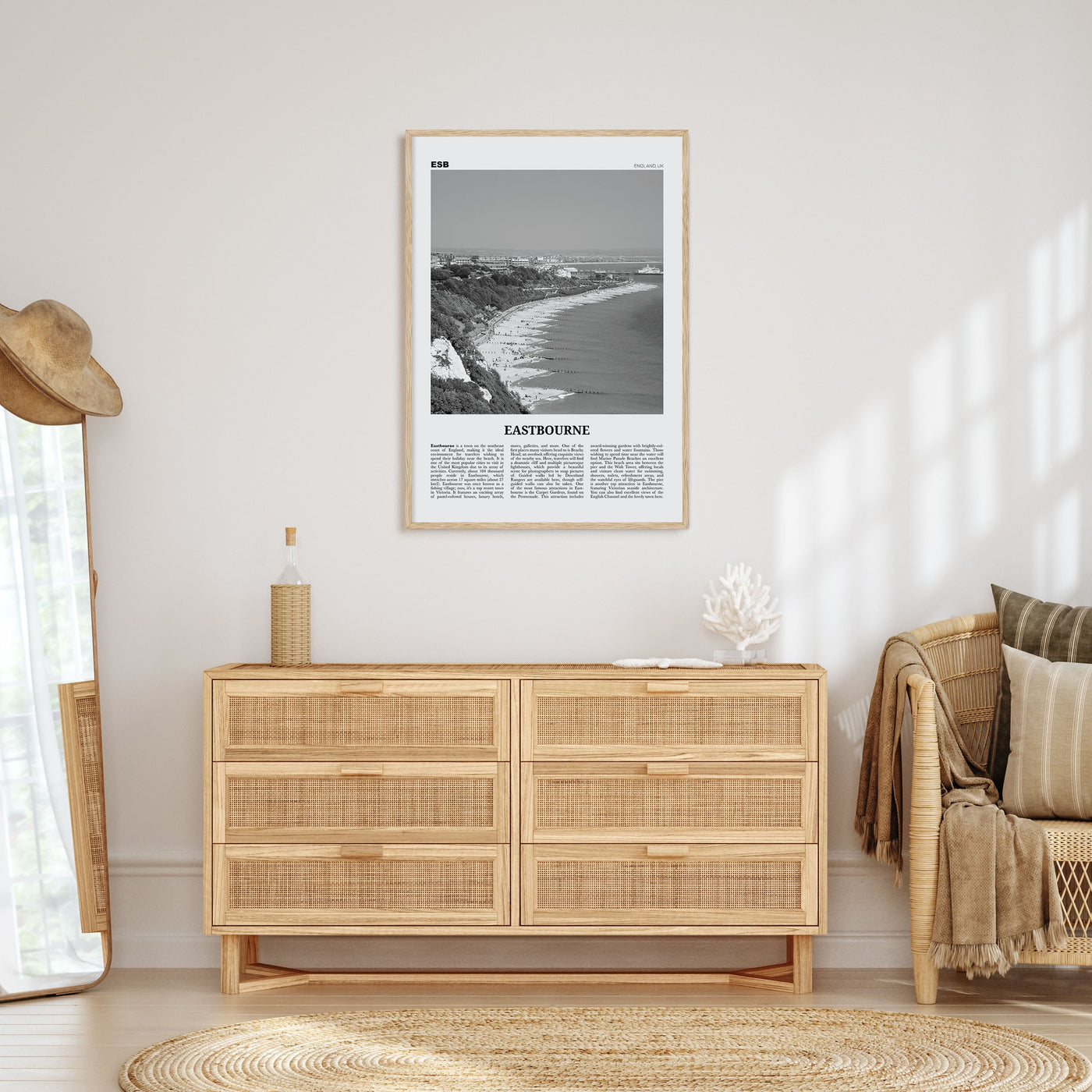 Eastbourne Travel B&W Poster