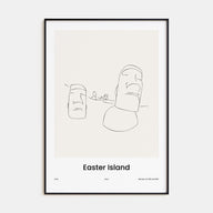 Easter Island Drawn Poster