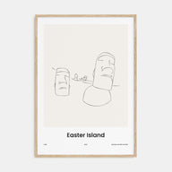 Easter Island Drawn Poster
