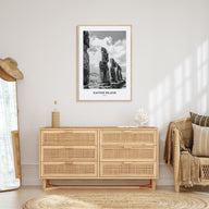 Easter Island Portrait B&W Poster