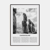 Easter Island Travel B&W Poster