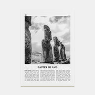 Easter Island Travel B&W Poster