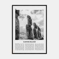 Easter Island Travel B&W Poster