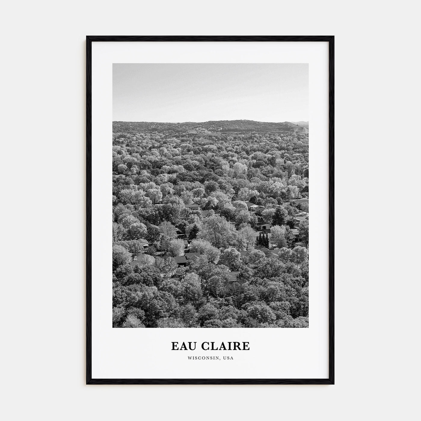 Eau Claire Portrait B&W Poster