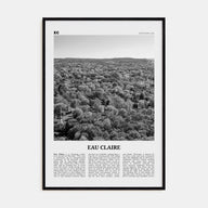 Eau Claire Travel B&W Poster