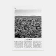 Eau Claire Travel B&W Poster