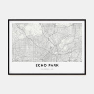 Echo Park Map Landscape Poster