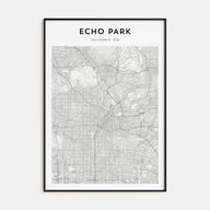 Echo Park Map Portrait Poster
