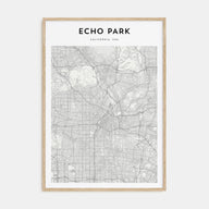 Echo Park Map Portrait Poster