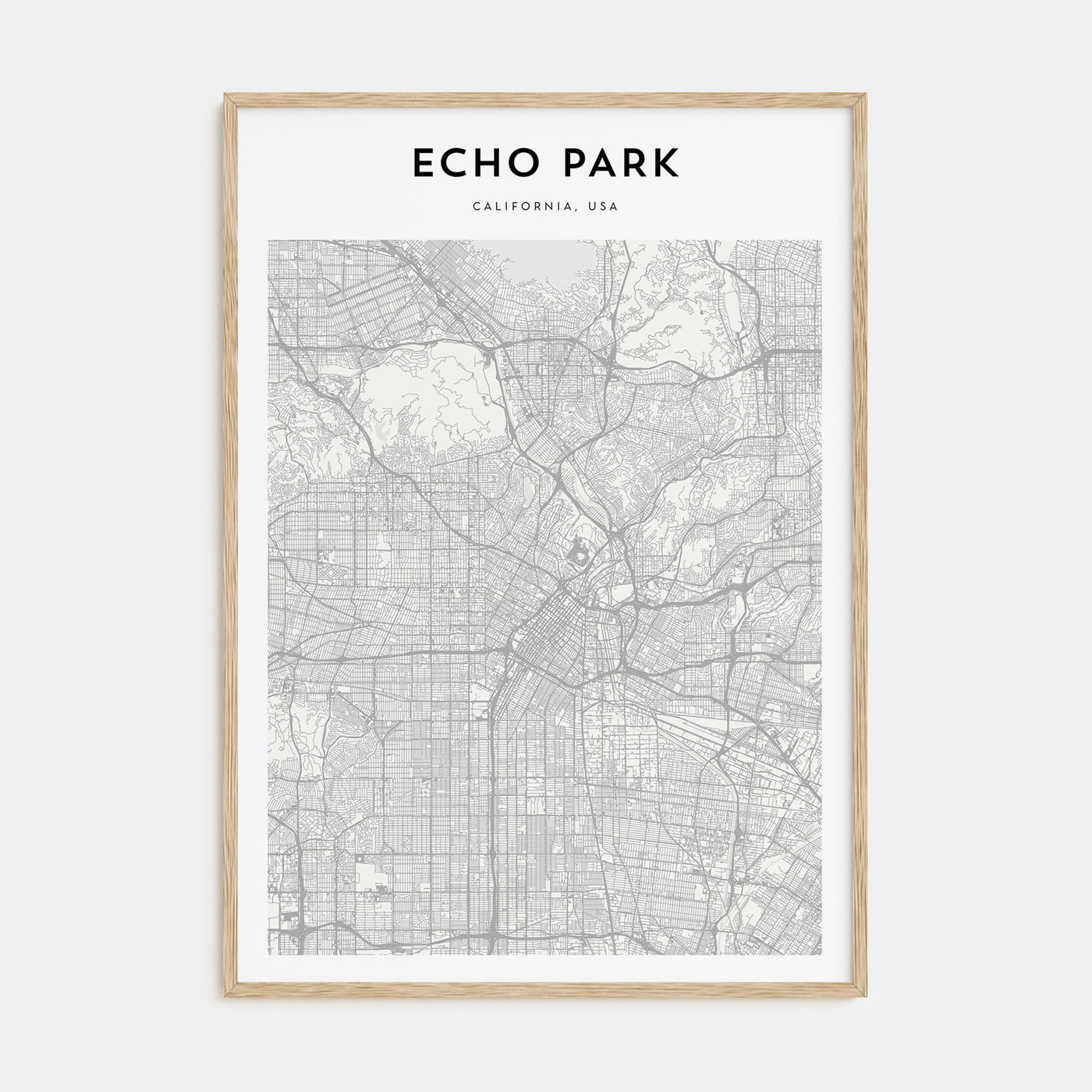 Echo Park Map Portrait Poster