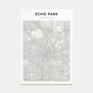 Echo Park Map Portrait Poster
