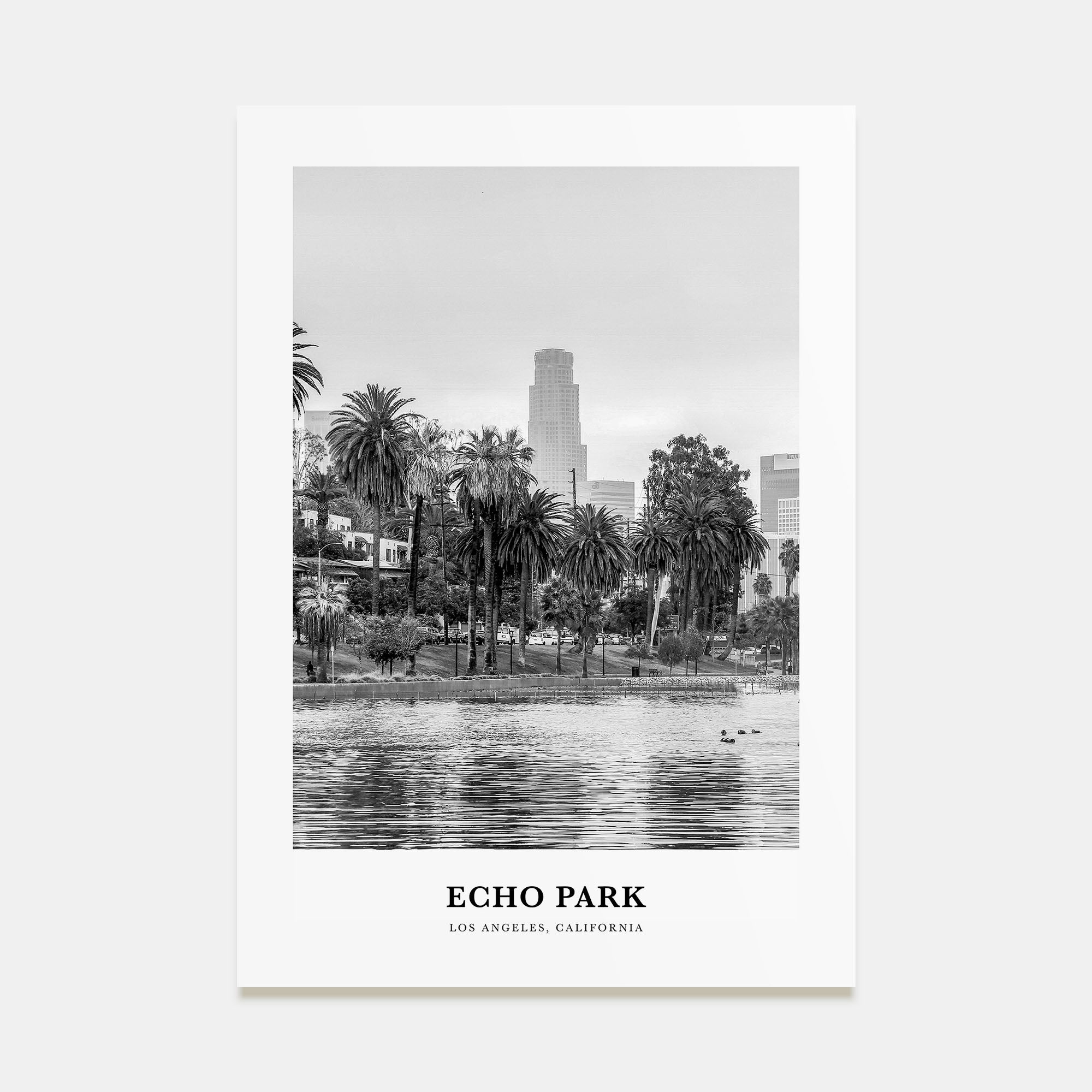 Echo Park Portrait B&W No 1 Poster