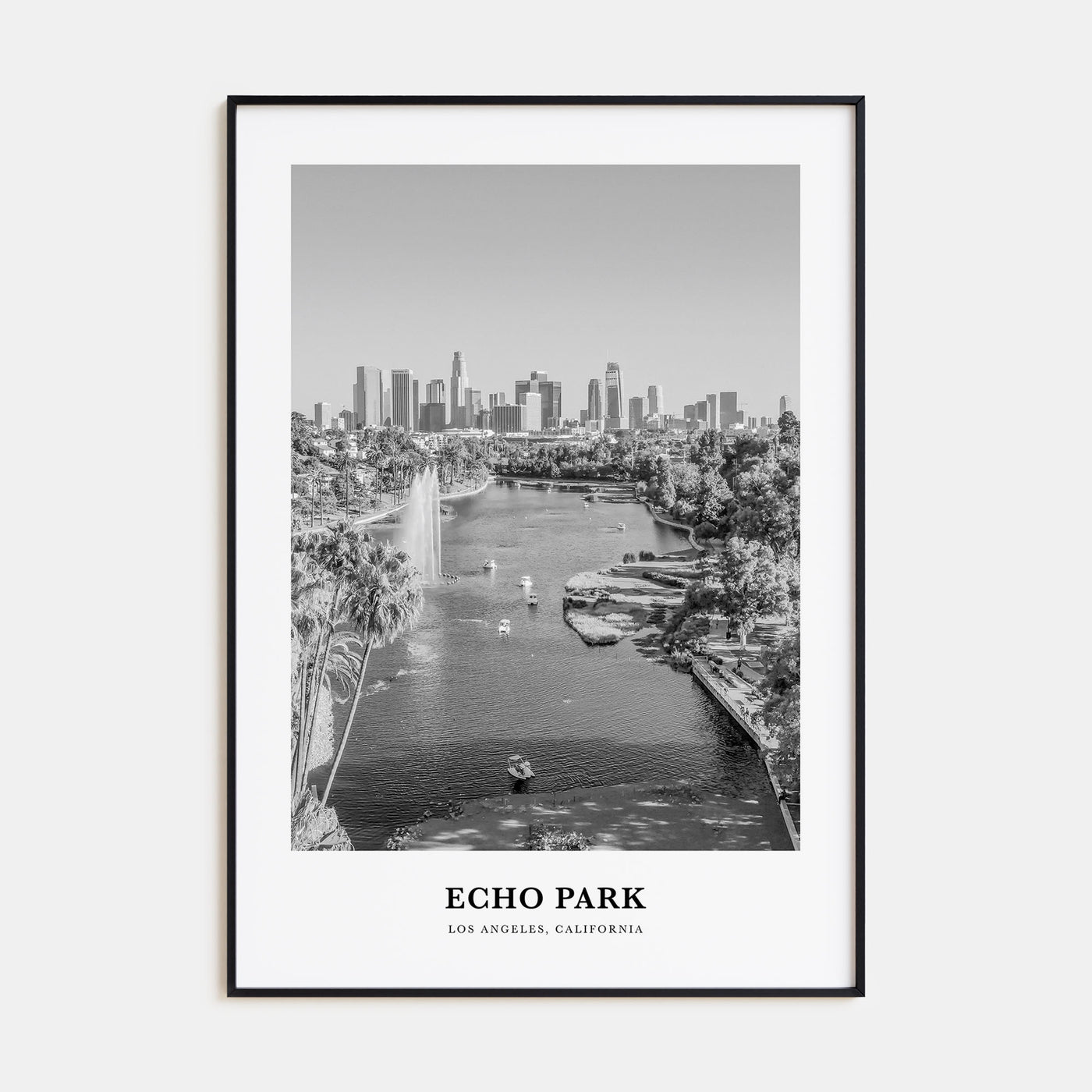 Echo Park Portrait B&W No 2 Poster