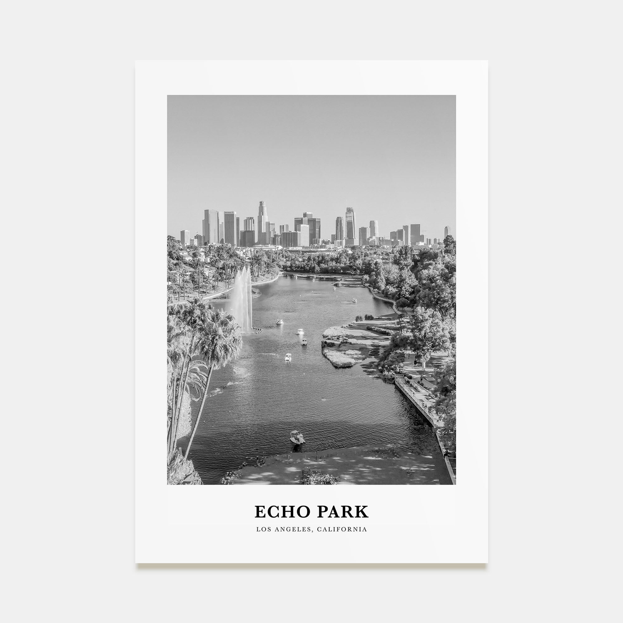 Echo Park Portrait B&W No 2 Poster