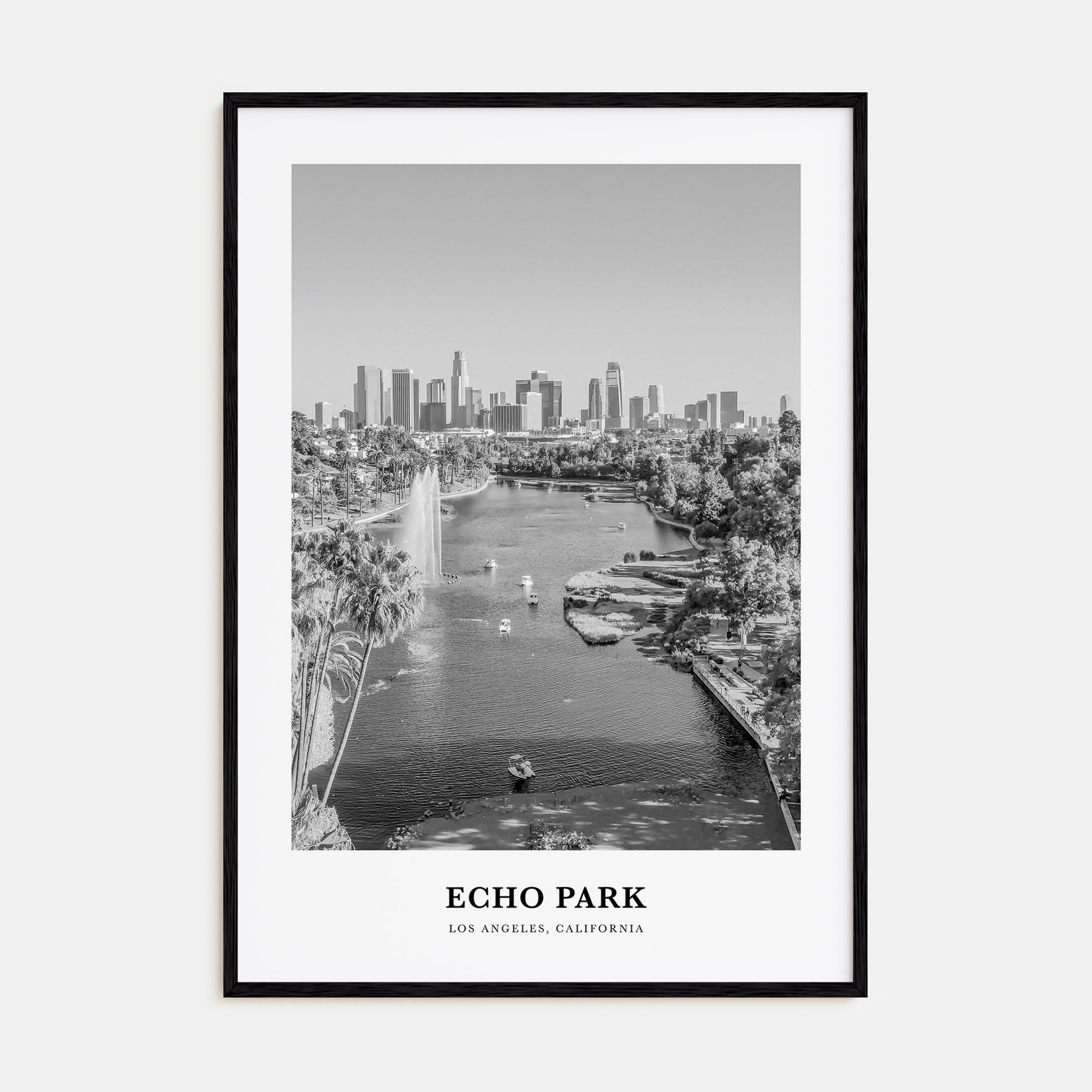 Echo Park Portrait B&W No 2 Poster