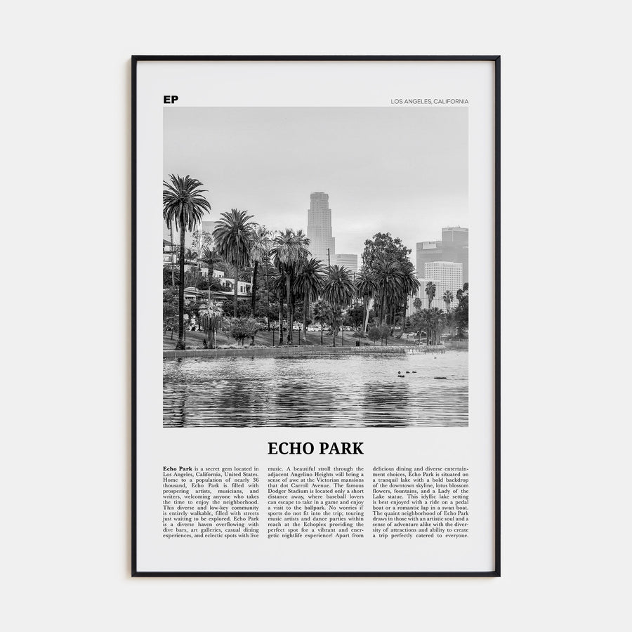 Echo Park Travel B&W No 2 Poster