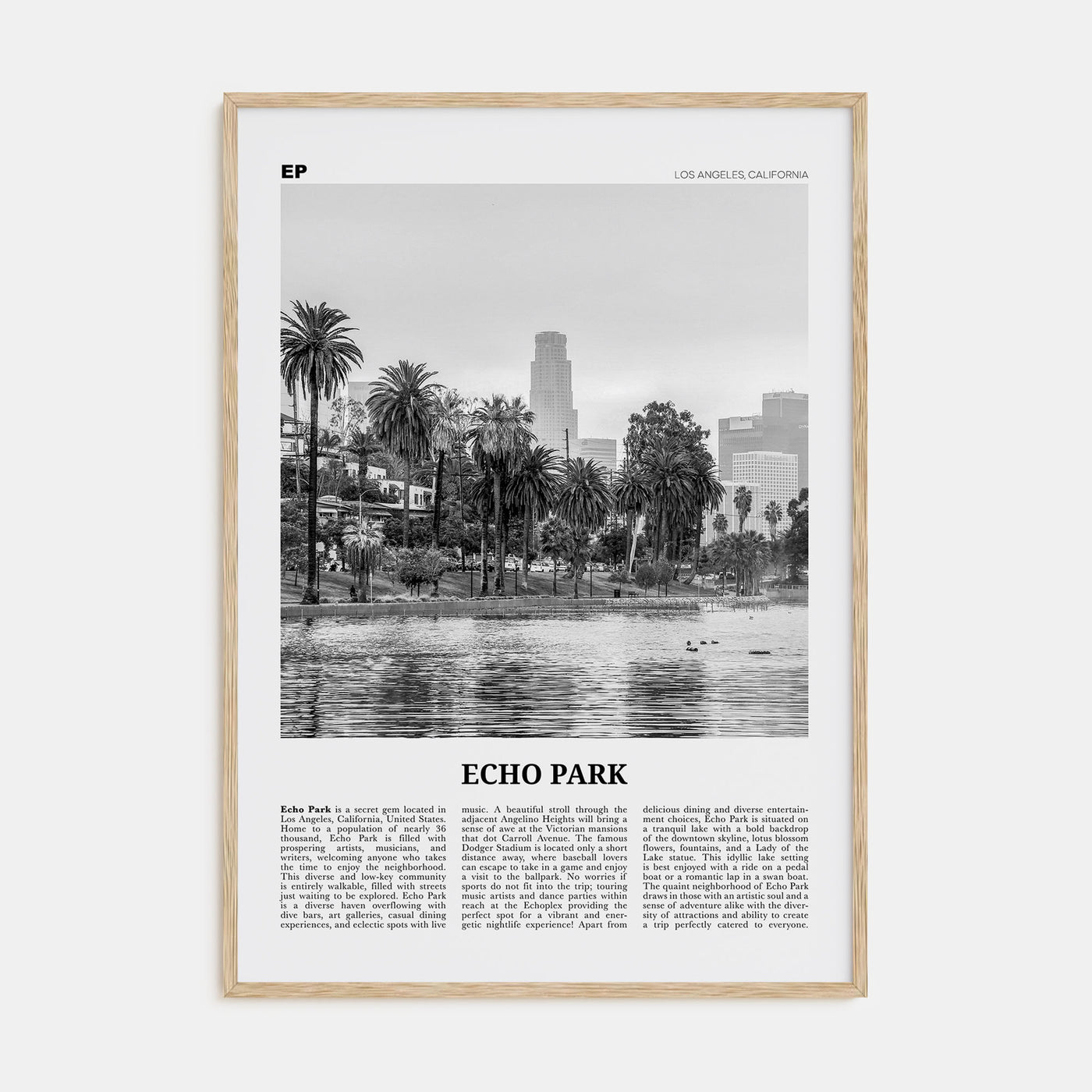 Echo Park Travel B&W No 2 Poster