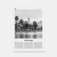 Echo Park Travel B&W No 2 Poster