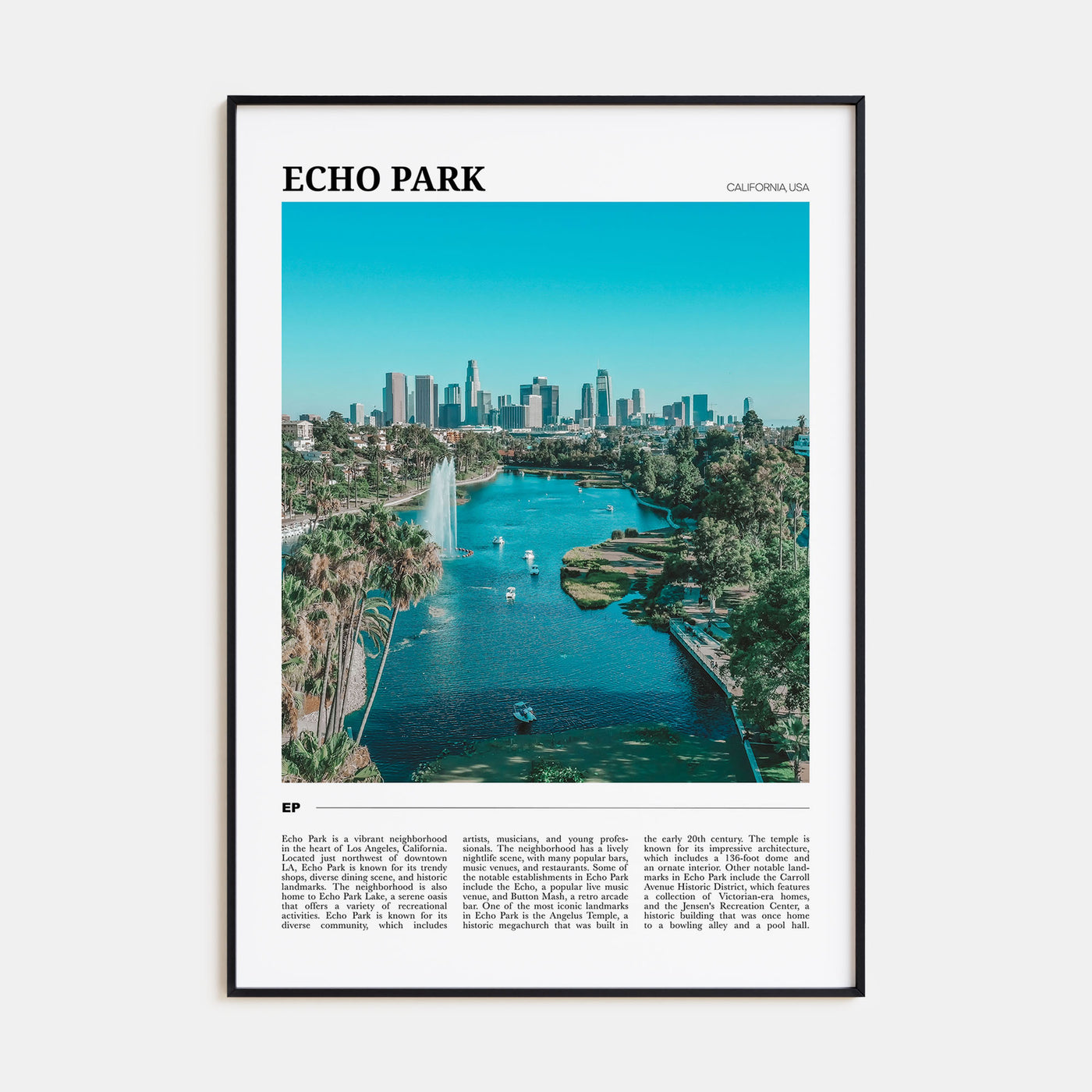 Echo Park Travel Color Poster