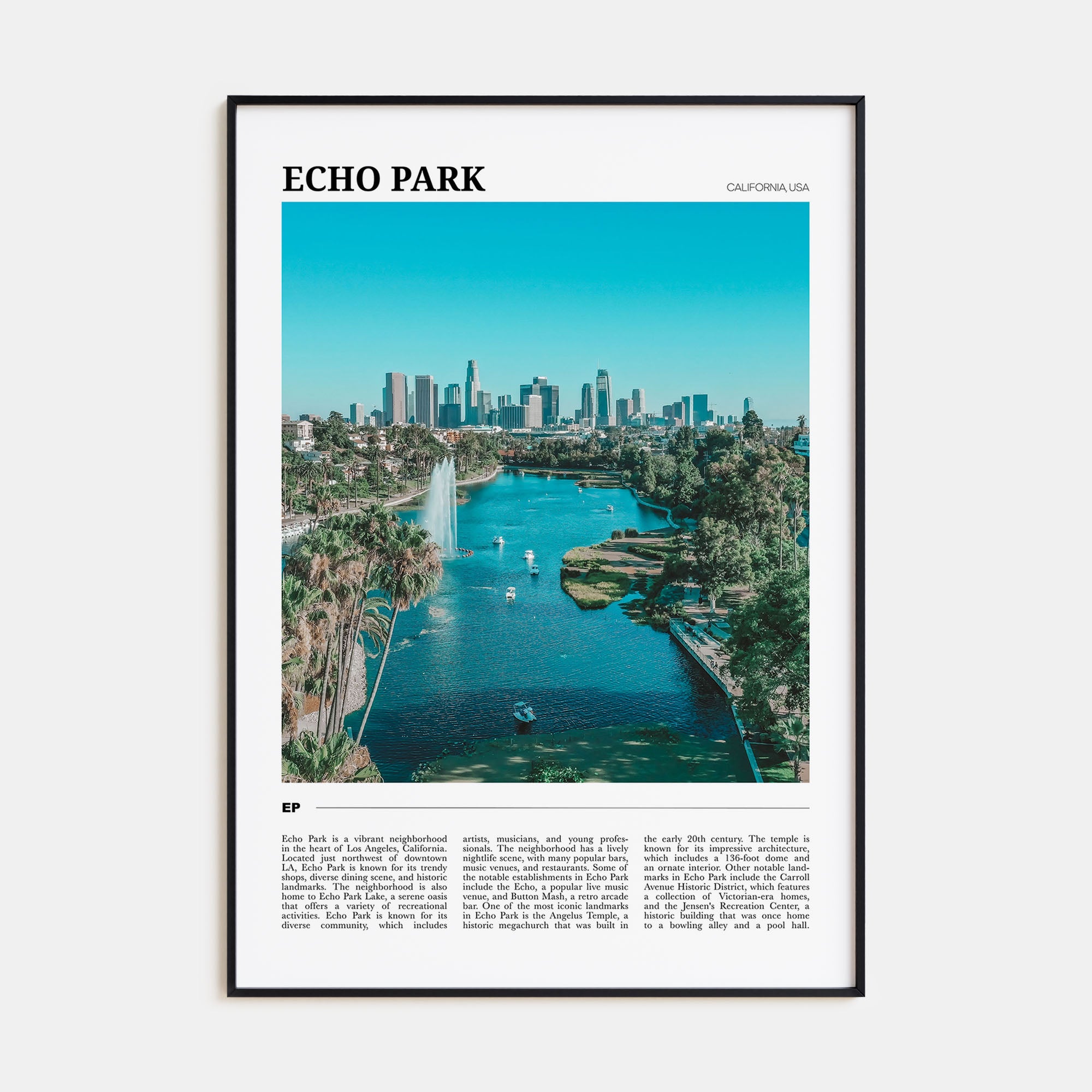 Echo Park Travel Color Poster