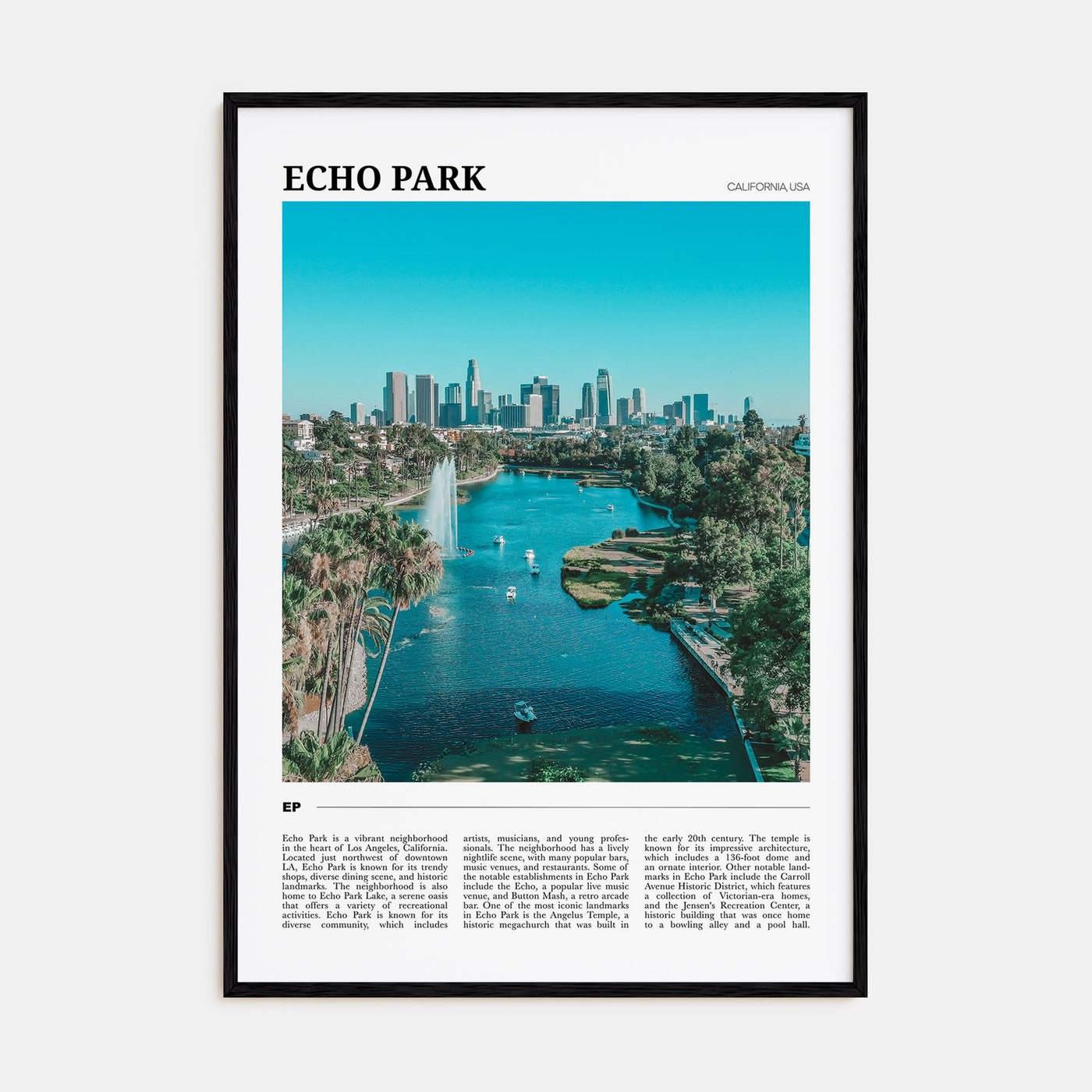 Echo Park Travel Color Poster