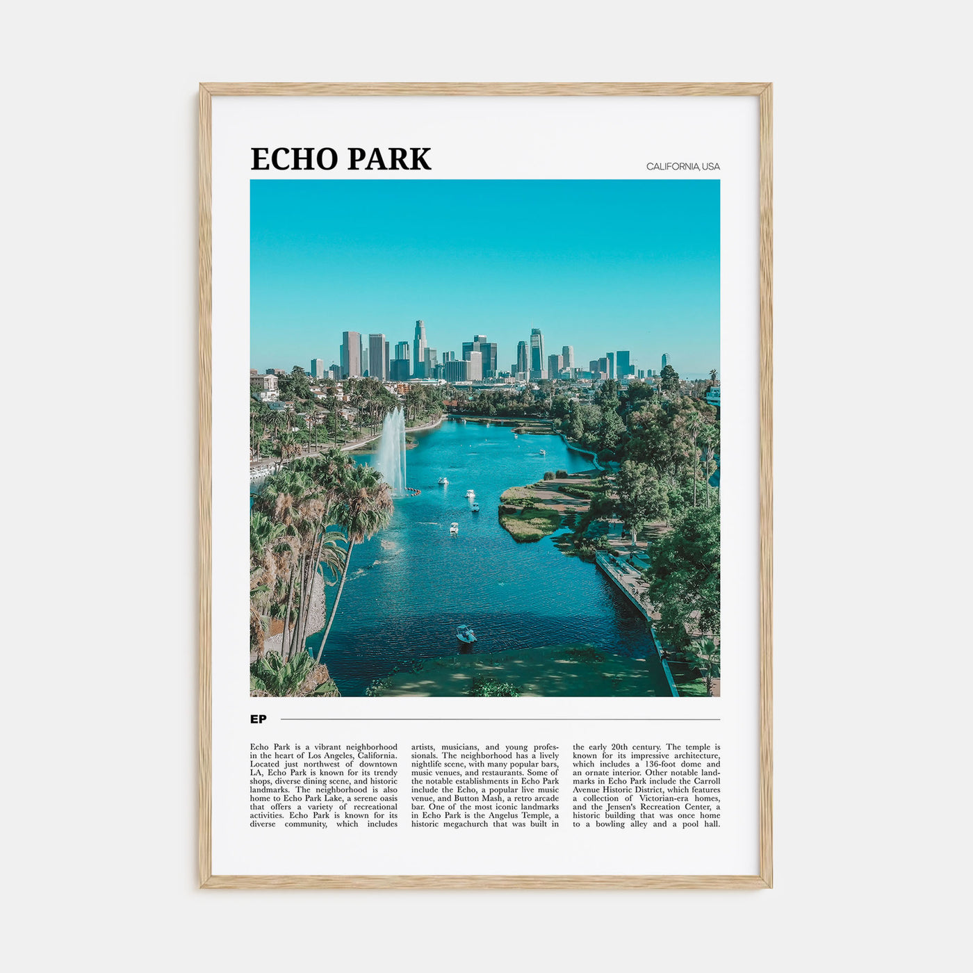 Echo Park Travel Color Poster