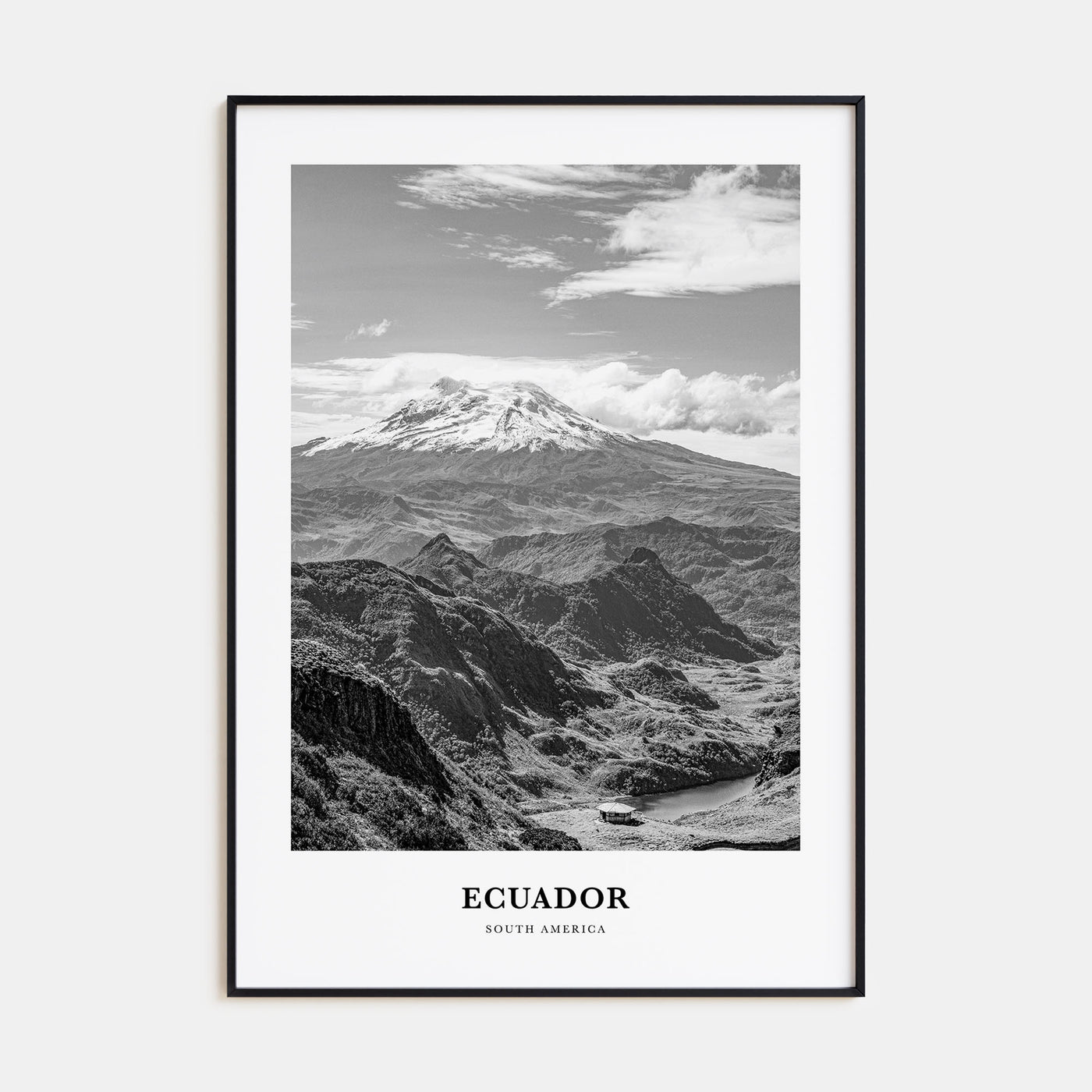 Ecuador Portrait B&W No 1 Poster