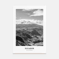 Ecuador Portrait B&W No 1 Poster
