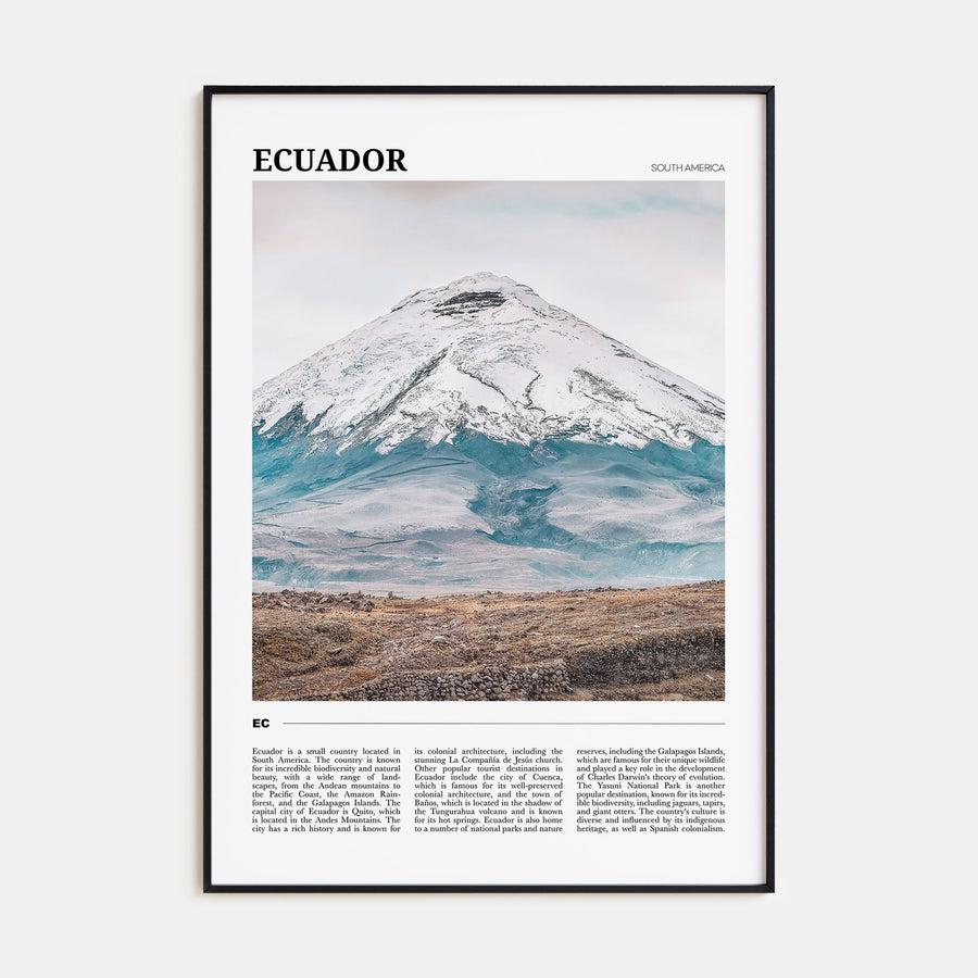 Ecuador Travel Color Poster