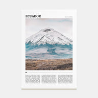 Ecuador Travel Color Poster