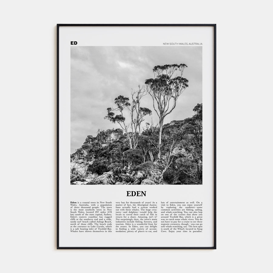 Eden Travel B&W Poster