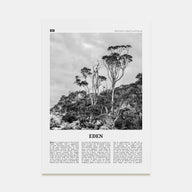 Eden Travel B&W Poster